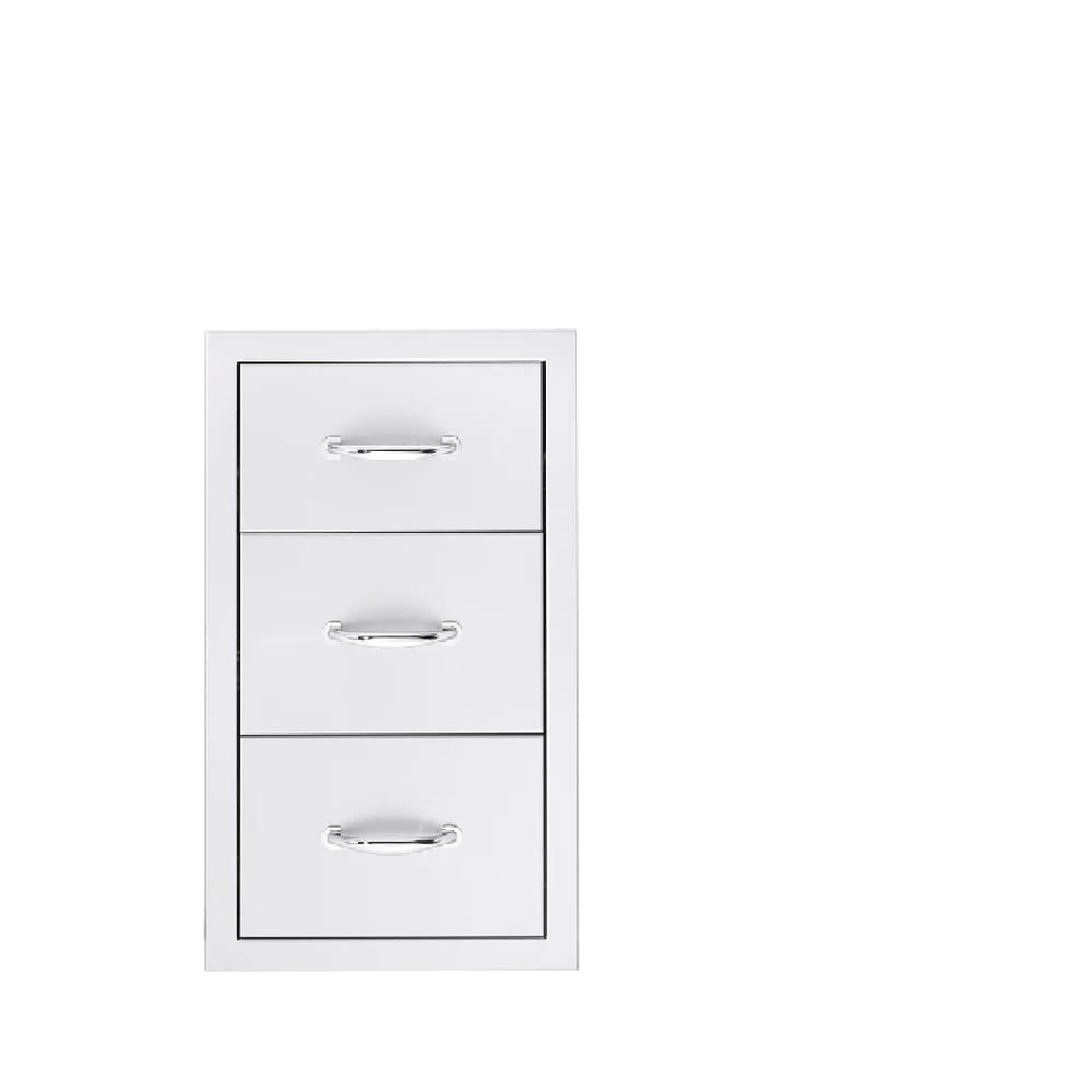 SUMMERSET Stainless Steel Triple Drawer 17"