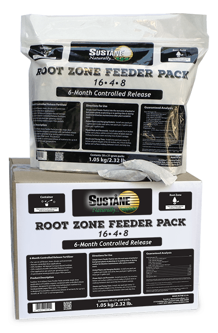 Sustane 21 g 16-4-8 Root Zone Feeder Packs, 50 Packs/ Bag, 5 Bags/ Case (250 Packs)