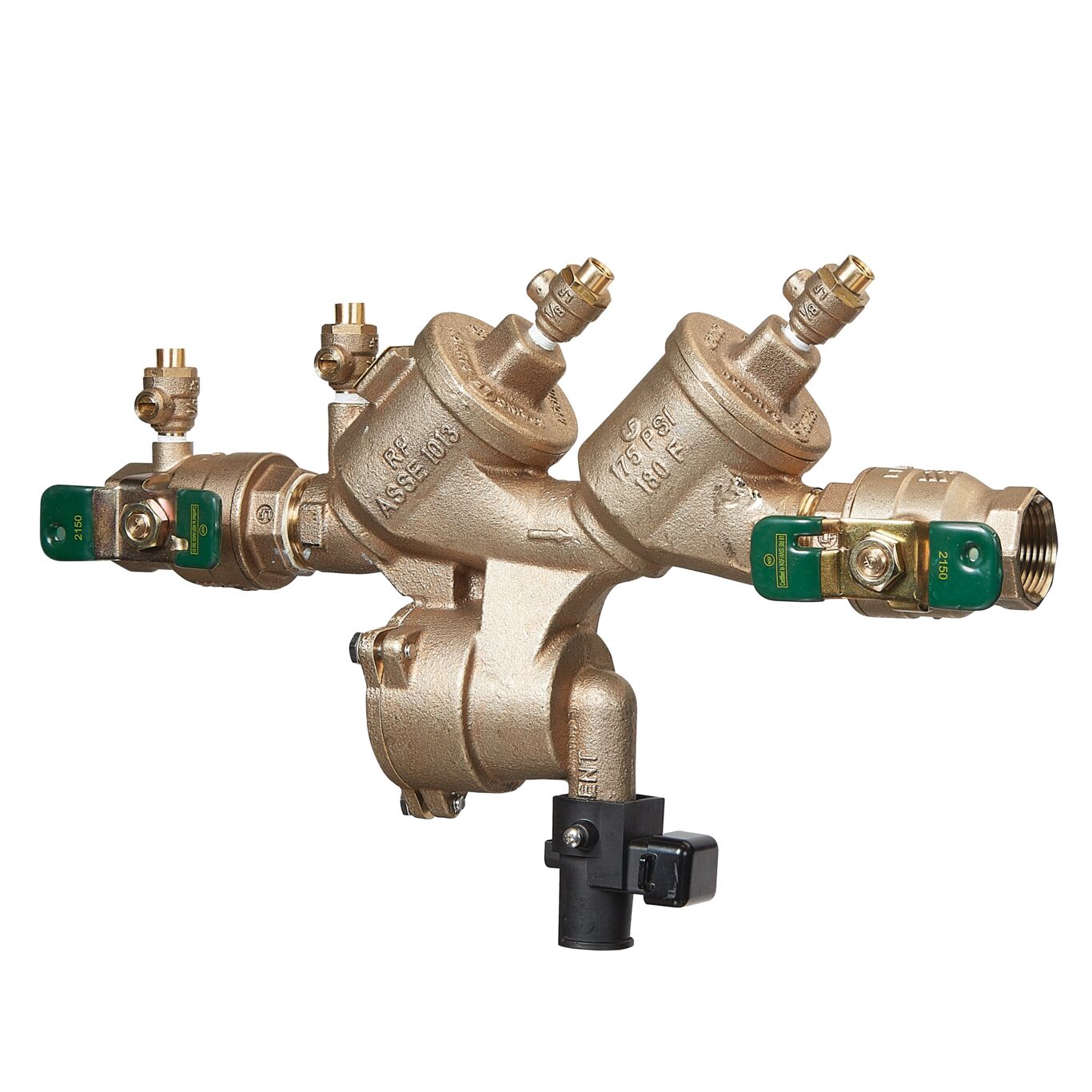 Watts LF919-QT-FS Reduced Pressure Zone Assembly Backflow Preventer Quarter Turn Shutoff w/ Flood Sensor Lead Free Copper Silicon Alloy 2" | F065376