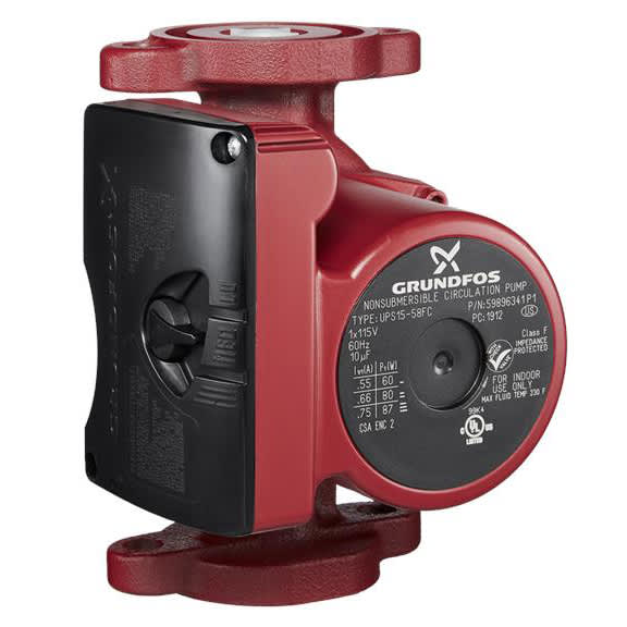 Grundfos 3 Speed Circulator Pump Flange Mount with Internal Check Valve | 59896343