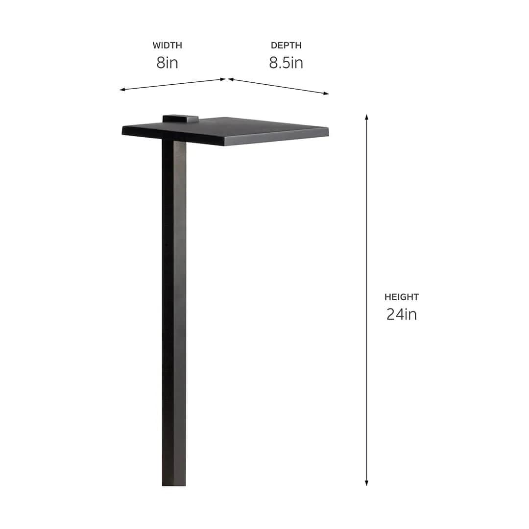 Kichler Shallow Shade Path Light 3000K | 16196BKT30