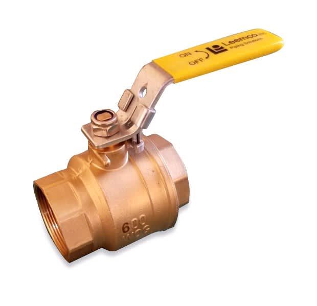 Leemco Ball Valve Brass 2" FNPT | LBT-22BB