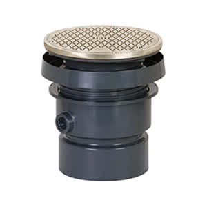 Sioux PVC Finish Line Cleanout 4 Soc 6.5" Round with Nickel Bronze Top 4" | 834-4PNRB