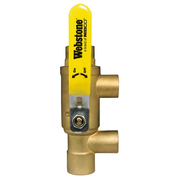 Webstone 1-1/4" x 1-1/4 Primary / Seconda Y Purge Tee **Not For Potable Use** | 58655