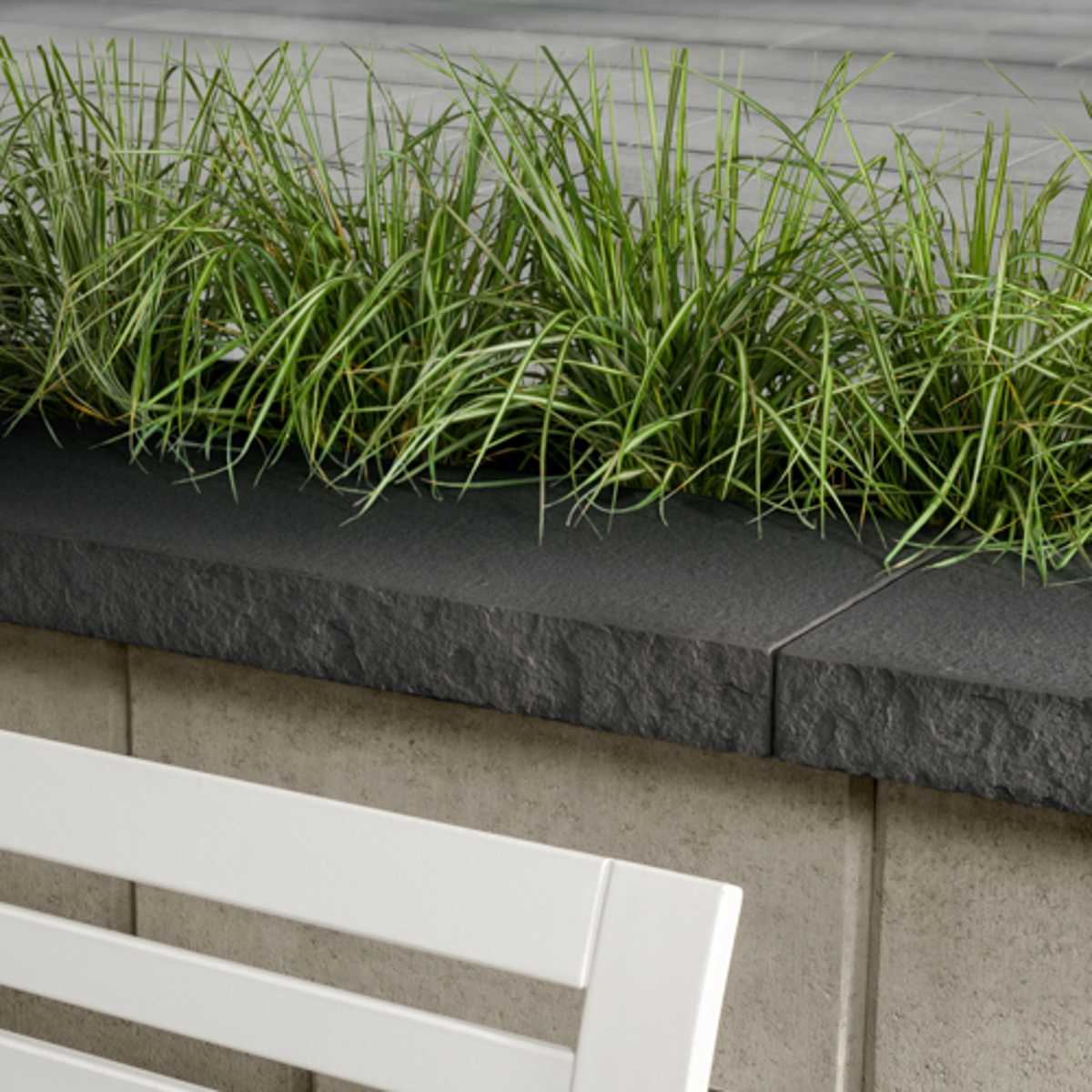 Techo-Bloc Kleanbloc Piedimonte Cap, 14" x 30", Onyx Black | 006252