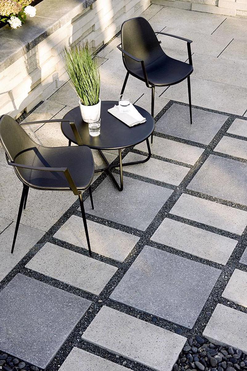 Techo-Bloc Industria Polished HD² Paver, 300X300, Shale Grey | 008482
