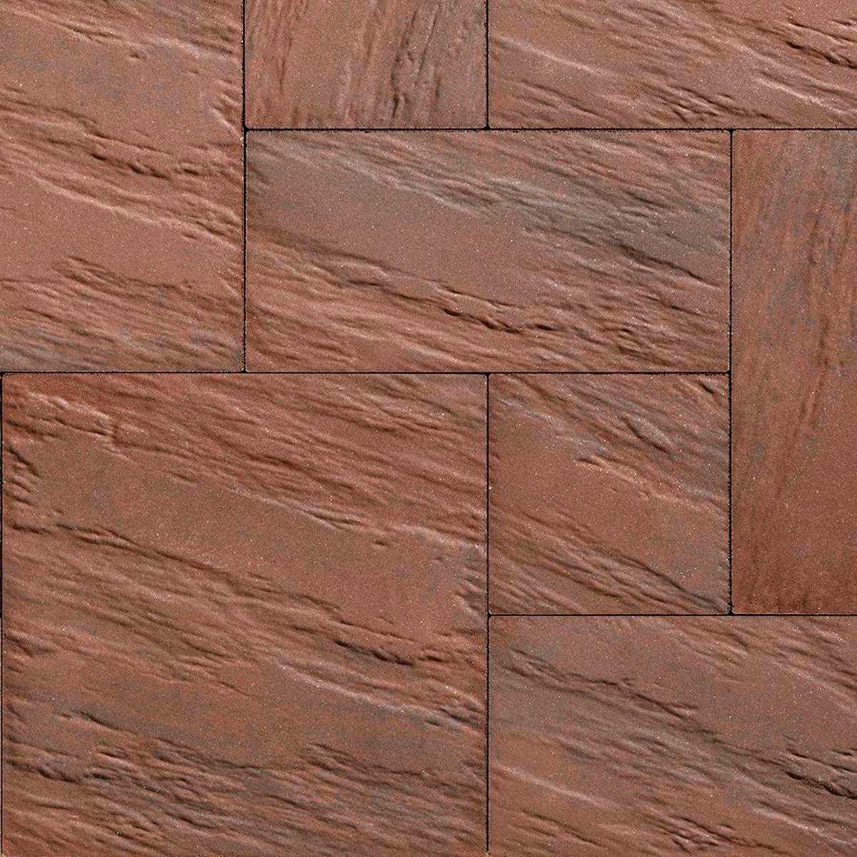 Techo-Bloc Everest HD Slate Paver, 250X500, Merlot | 008954