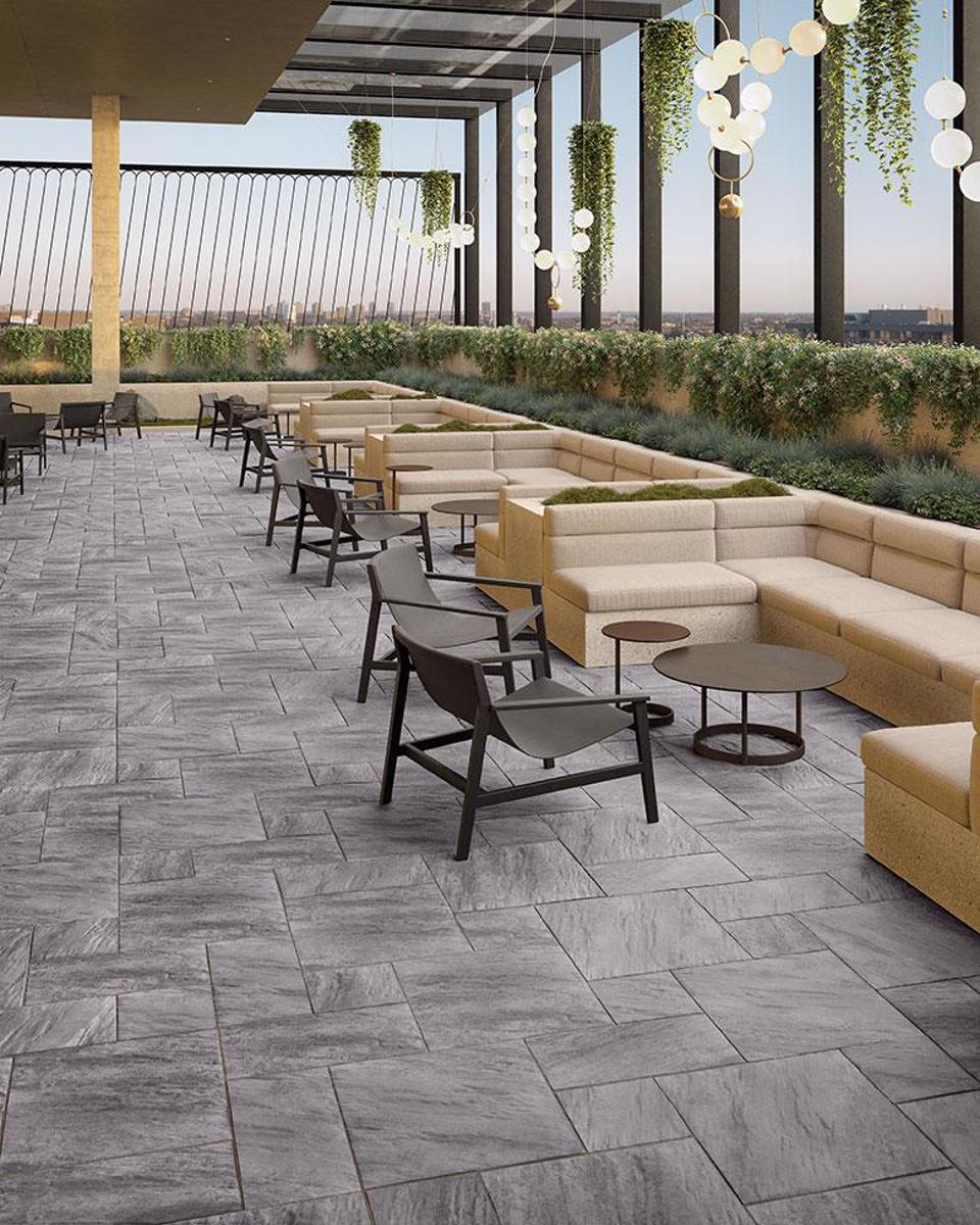 Techo-Bloc Everest HD Slate Paver, 500X500, Shale Gray | 008955