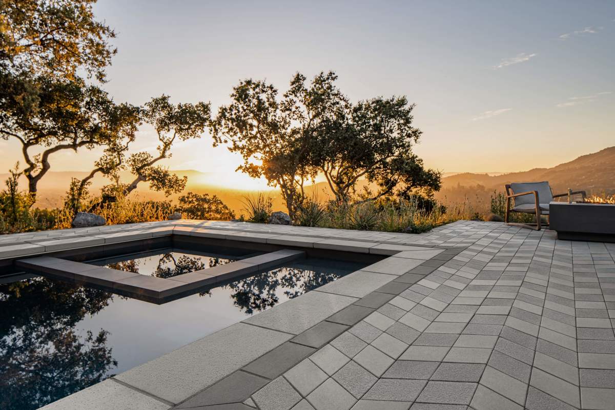 Techo-Bloc Diamond HD² Granitex Paver, 100mm, Shale Grey | 009289