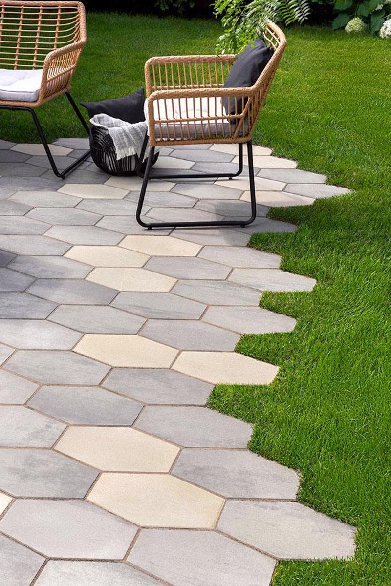 Techo-Bloc Hexa Smooth HD² Paver, 30mm, Grayed Nickel | 009421