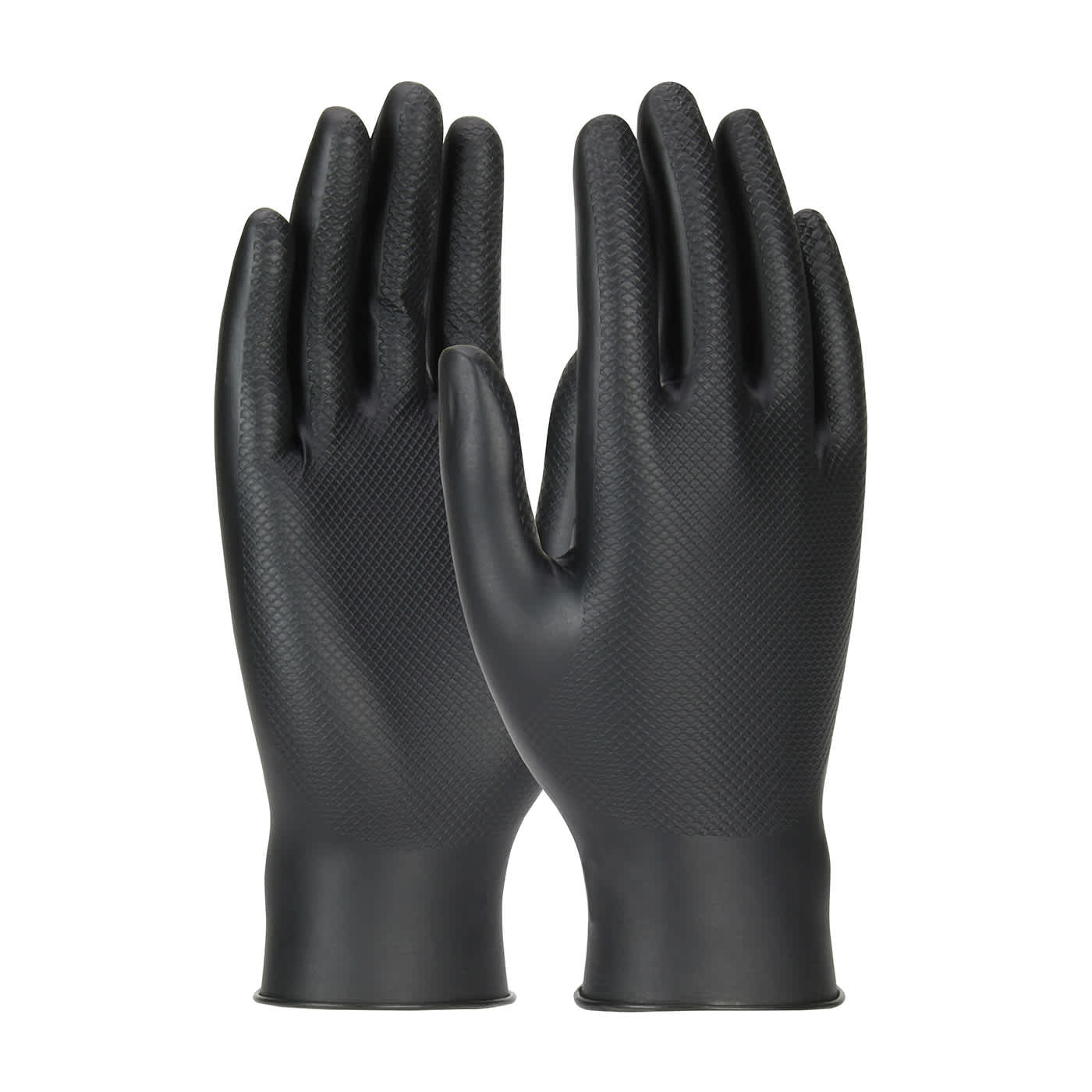 Grippaz Disposable Gloves, 6 Mil, X-Large Nitrile Black | 67-246/XL