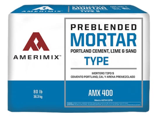 Amerimix Type S Portland Lime Mortar Mix, AMX 400, 80 lb | 62302185