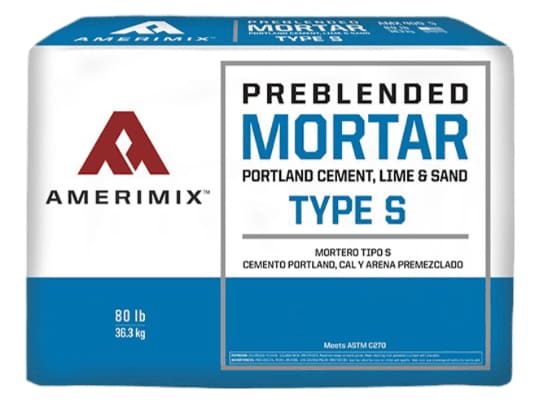 Amerimix Type S Portland Lime Mortar Mix, AMX 400, 80 lb | 65300398