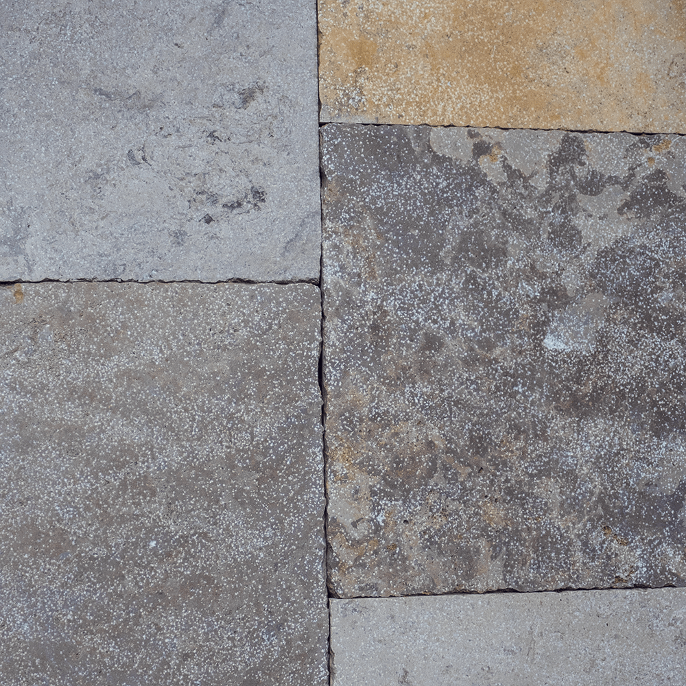 LIMEYRAT GRIS "MARLEY" LIMESTONE BRUSHED FINISH WITH DISTRESSED EDGES, 30, 40, 50 CM WIDE X RANDOM LENGTHS X 2 CM THICK