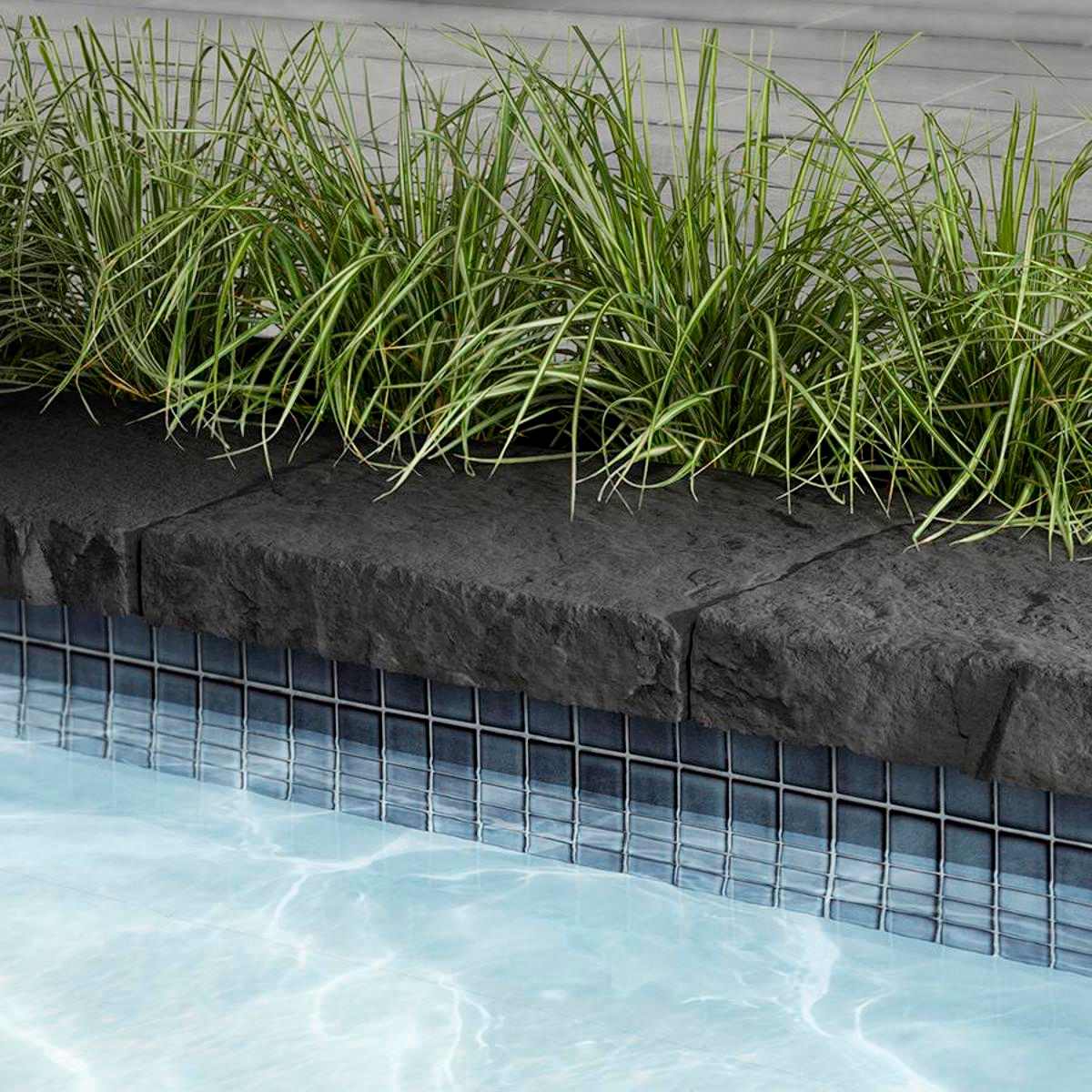 Techo-Bloc Double Sided Portofino Wall Cap, Onyx Black, 4-Piece | 002436