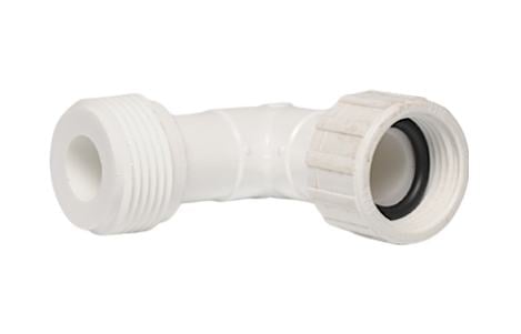 Sch 40 PVC Hose Elbow 3/4" x 3/4" FHT x MHT White | 513-007