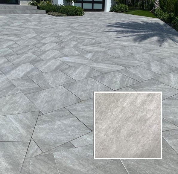 QUARTZ GRISS PORCELAIN PAVER 3CM 176 SF/ PAL 8 SF/ BX 4 SF/ EA 24" X 24" X 1-1/8"