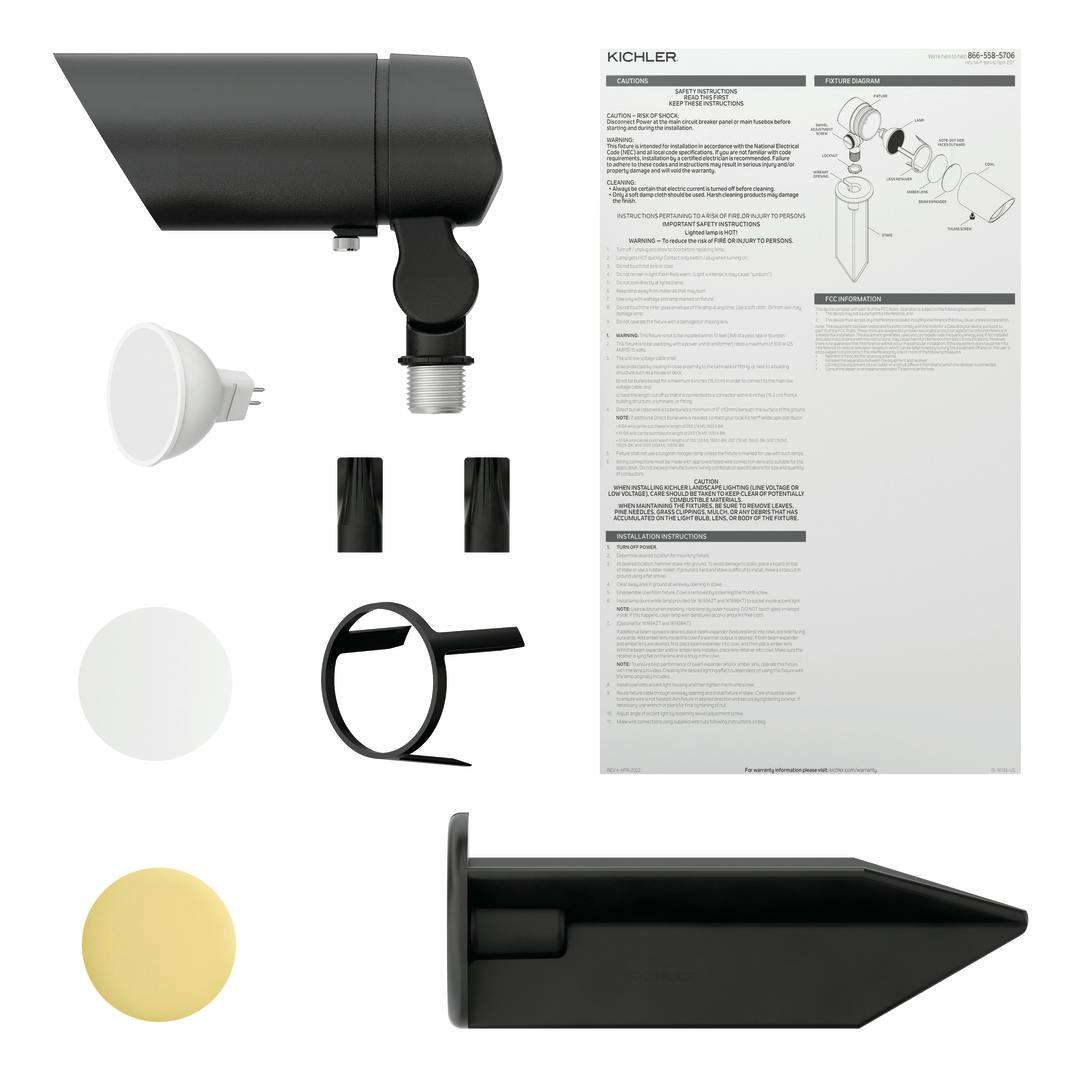 Kichler Adjustable Drop In Accent Kit Black | 16193BKT