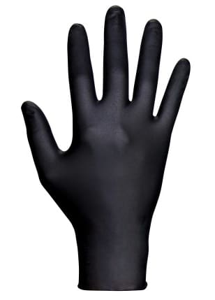 Raven Disposable Gloves, Large Nitrile Black | 66518
