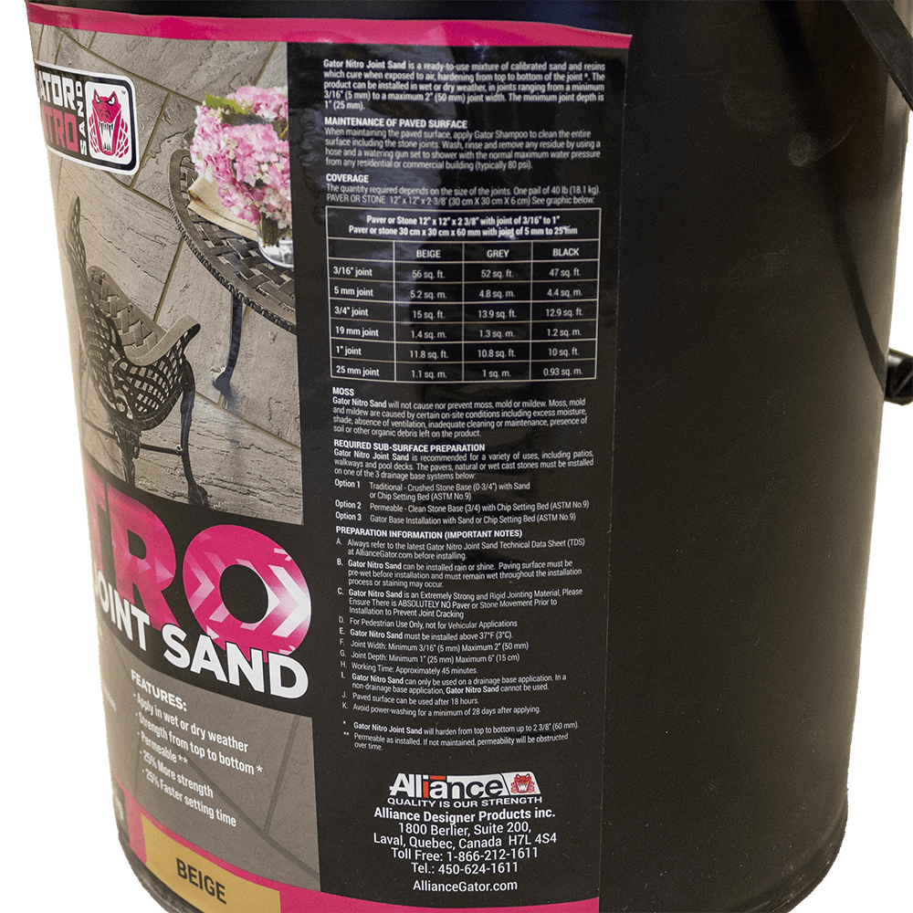 Alliance Designer Products Joint Sand, 40Lb Beige Gator Nitro | GATORNITRO01