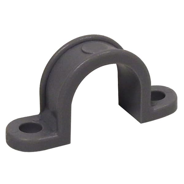 2-Hole Pipe Strap, 1-1/2" Plastic | 19498