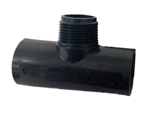 Sch 40 PVC Manifold Tee 1" MPT x Slip | D402