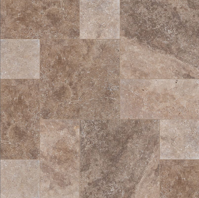 TUSCANY WALNUT TRAVERTINE - PAVER, TUMBLED 60 EA/PALLET 2.67 SQFT/EA MSI 16" X 24" X 3CM