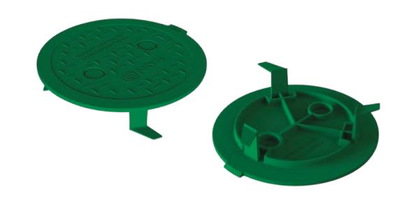 NDS Universal Valve Box Lid Green Dia 7.2" x H 2" | 6RND-UC