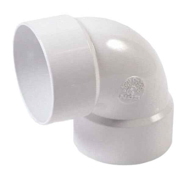 90 Degrees Elbow, 3" Hub x Hub PVC | 3P02_alt