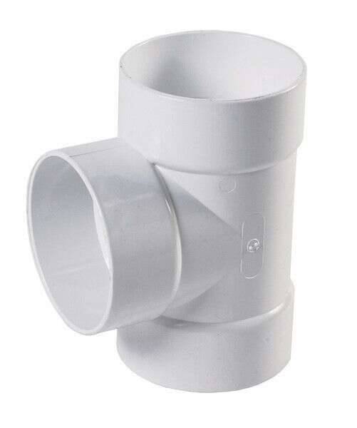 Sewer and Drain Tee, 4" Hub x Hub x Hub PVC | 4P01_alt