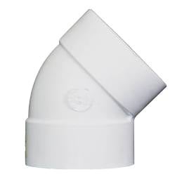 45 Degrees Elbow, 4" Hub x Hub PVC | 4P03_alt