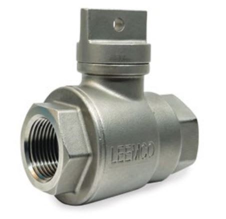 Leemco Full-Port Curb Stop Valve Stainless Steel 2" | LCT-22SS316