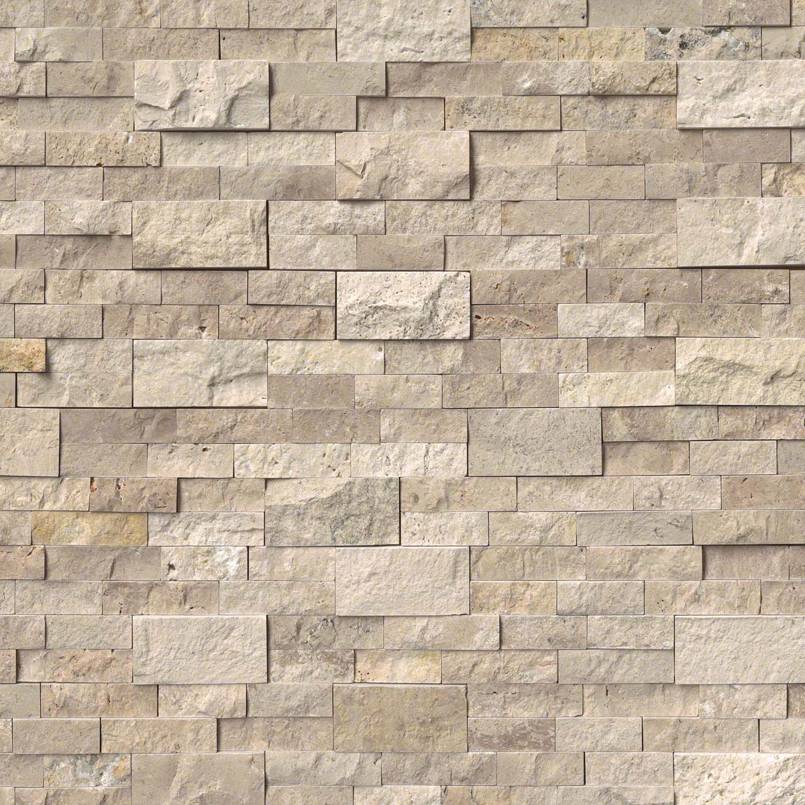 MSI ROMAN BEIGE LEDGER CORNER SPLITFACE 4 EA/ BX TRAVERTINE 6" X 18"