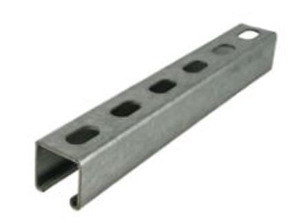 Half-Slot Strut, 20' L X 13/16" H 12 Ga Steel Pre-Galvanized | 23STA1201HS-20