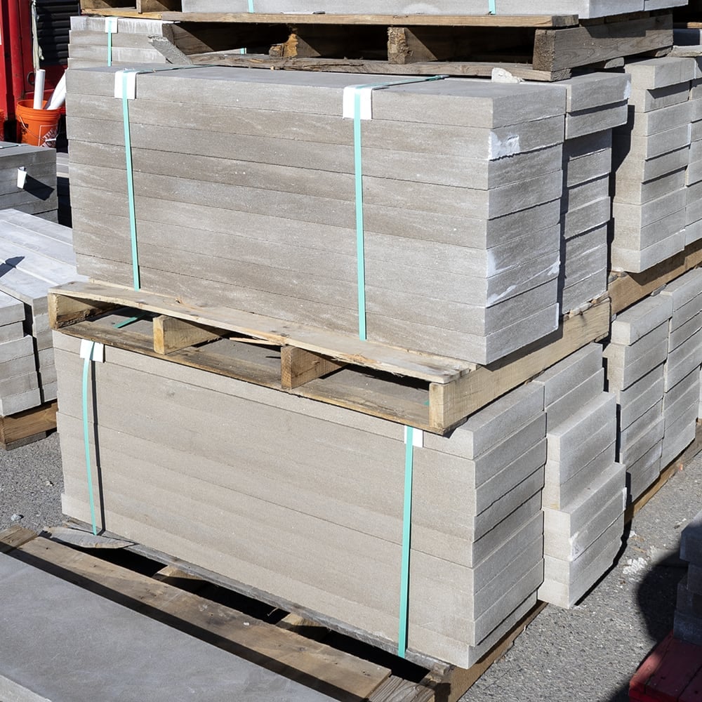 Grey Wall Cap Smooth Edges Natural Stone 2-1/4" x 12" x 48"