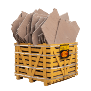 FLAGSTONE CONC BASE ANTIQUE BROWN CONCRETE BASE ANTIQUE BROWN (SANDSTONE–TUMBLED) 1"