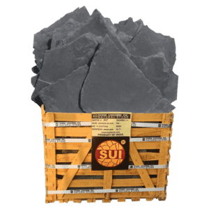 FLAGSTONE SAND BASE ANTIQUE BLACK SAND BASE ANTIQUE BLACK (LIMESTONE–TUMBLED) 2"