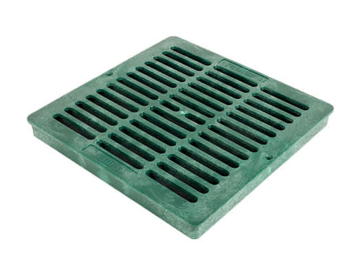 12" Square Flat Drain Grate, Green | G12SFG_alt