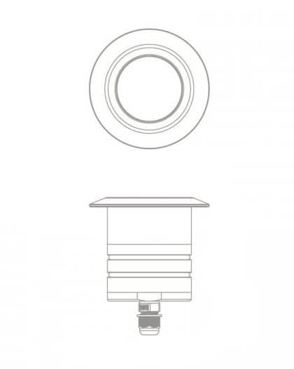WAC Well Light LED ROUnd W/Louver | 2022-30BS