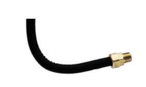 Corrugated Tubing, (OD) 0.98" 100' Stainless Steel Black Gas | 20C.WF100