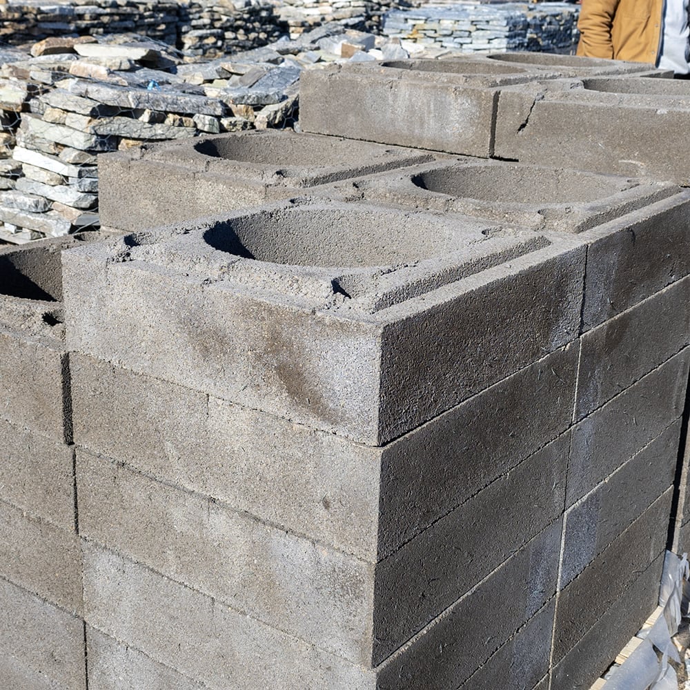 Solid Chimney Block, 22" x 22" x 6" For Masonry Fireplaces