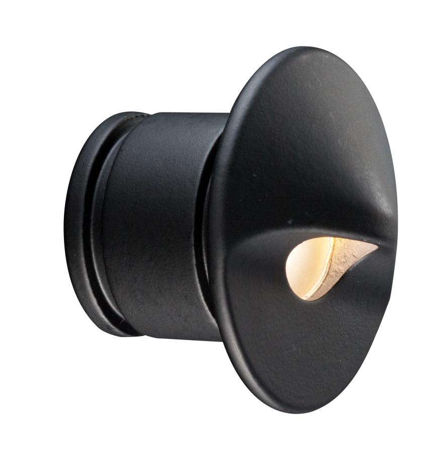 FX PO Wall Light Round Luxor 1LEDBlack | POZD1LEDRDFB