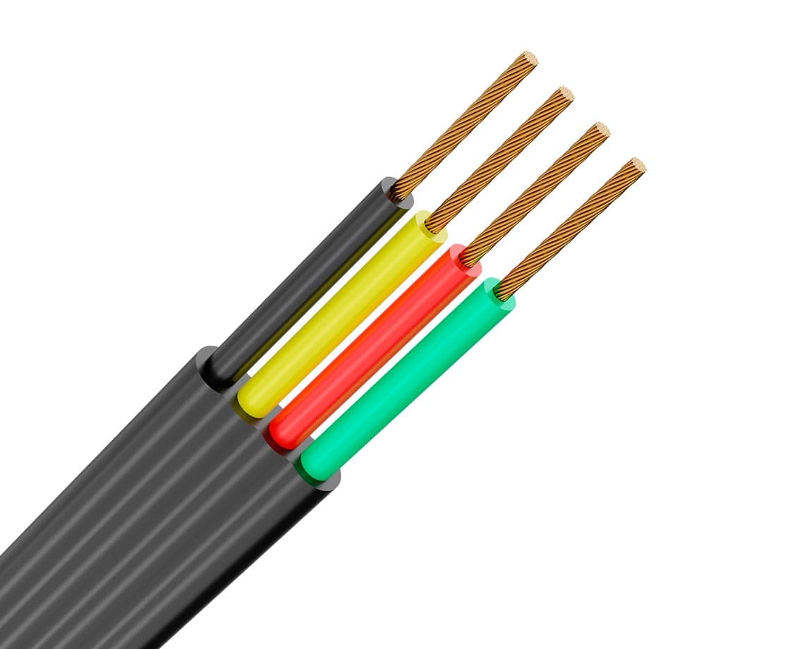 6-3 AWG Heavy-Duty Flat Stranded Cable | PCH06/3G2