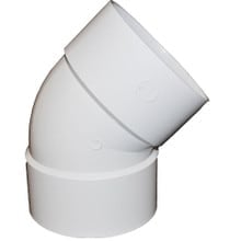 45 Degrees Elbow, Sewer & Drain 45 Degrees, 1/8" BEND | P5012