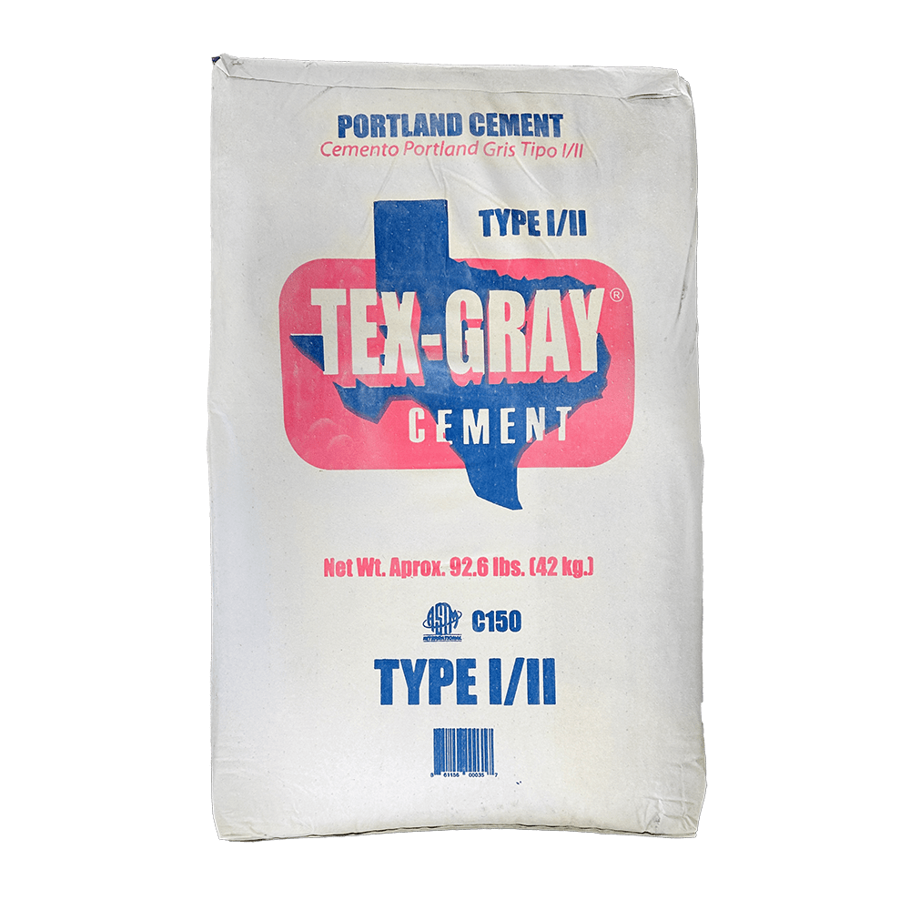 Tex-Gray Portland Cement Type I/II, 92.6 lbs. / bag, 35 bags / pallet