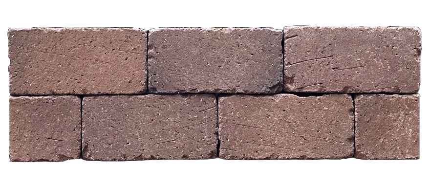 PH RUMBLED COCOA PAVER 4" X 8" X 2-1/4" 470 EA/ CUBE 94 EA/ BAND 104 SF/ CUBE STANDARD