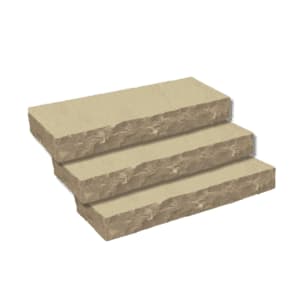 STEPS 4S RF FRENCH VANILLA 4 SIDES ROCK FACE FRENCH VANILLA (LIMESTONE) 48" X 16" X 6"