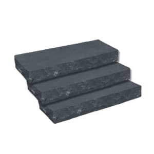 TREAD LIME BLACK 3RF 1L SC 3 SIDES ROCK FACE 1 LONG SIDE SAW CUTLIMESTONE NON-TUMBLED NATURAL STONE 60" X 16" X 2"
