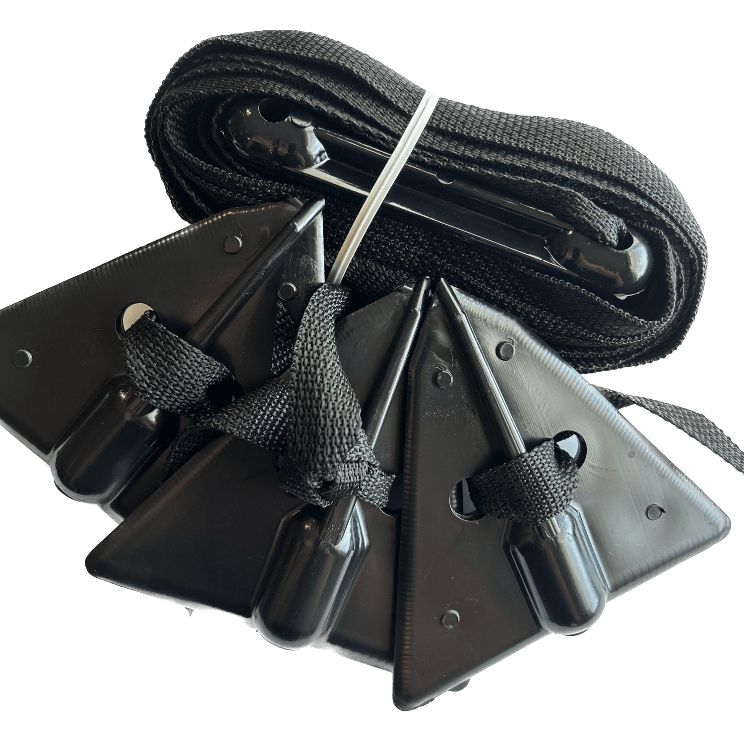 TREE FROG ABOVE GROUND ANCHOR KIT - BLK 4 CALIPER, RECYCLED PLASTIC ANCHORS, BLACK 4" | PRO40B