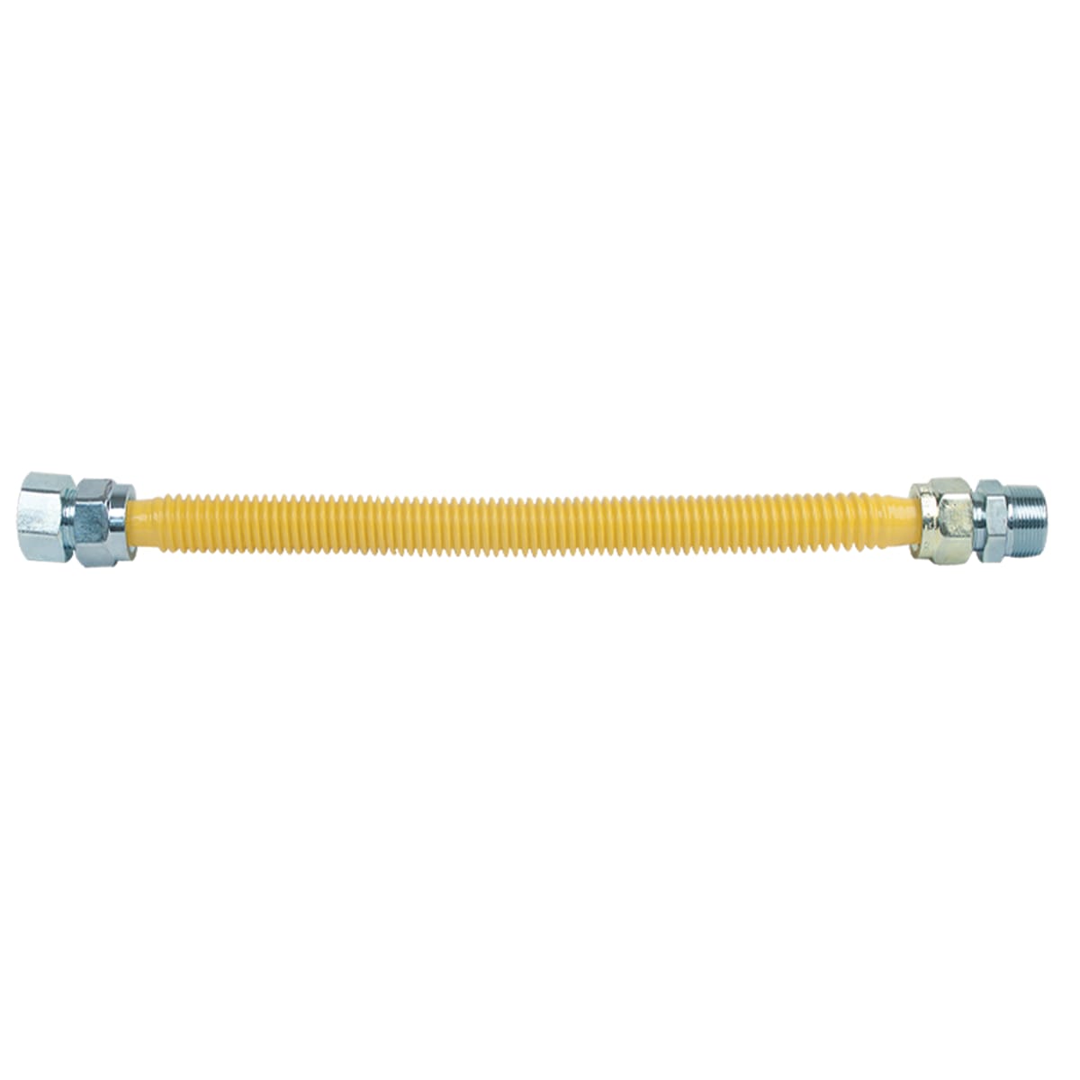 Gas Connector, (ID) 1/2" x (OD) 5/8" x 36" Stainless Steel Yellow Coated, Flex | CSSC21-36